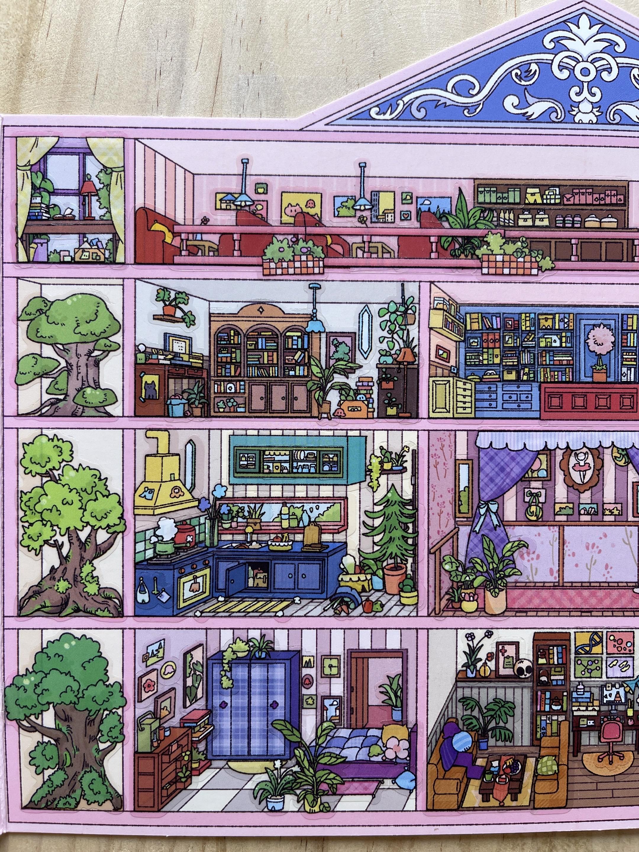 粉红宾馆!小时候看大头儿子和小头爸爸当时围裙妈妈说想要一个粉色的房子,结果第二天爸爸带着儿子就将房子刷成了粉色,那时候又好奇又羡慕房子怎么就真的变成粉色了呢?家里人真的会因为你随便一句话就大动干戈吗?换句话说你的随口一句会被家人记住并实现吗? 如果有,那你很幸福!如果没有,我们定可自给自足,要坚定的相信自己! 这套有贴过吗?带封皮的别墅款,颜色很是梦幻,画风依旧安静治愈~他们家的贴纸一直都是内容细碎但素材不细很是好贴!切膜又开撕起来非常舒服,系列里另一套是玩偶公寓也很好看~每套公寓送两个胶片可以将大门锁起来!还有4套火柴盒需要自己动手折叠除了贴纸还送了换装贴纸,很是不错!喜欢直接入~ #贴纸