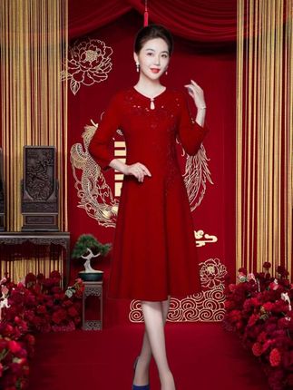 #结婚妈妈装#喜婆婆婚宴礼服 #喜妈妈装