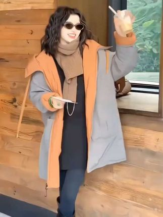 #冬季棉服 #宽松显瘦 #连帽棉服 #抖音小助手