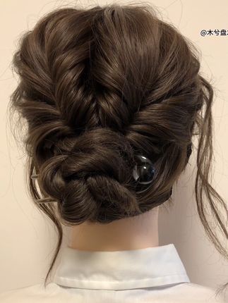 森系编发 #气质盘发 #慵懒风#森系编发#发饰#盘发