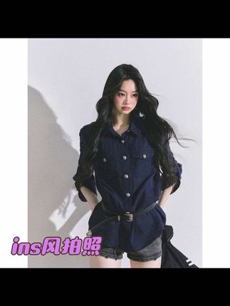 极简腔调 小众简约风polo领白色衬衫女秋C 9445#简约穿搭 #甜美穿搭 #上衣#衬衫#好看