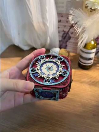 DIY学生礼物手工木质拼装DIY八音首饰盒机关#音乐 #机关盒子 #七夕 #手工diy #积木