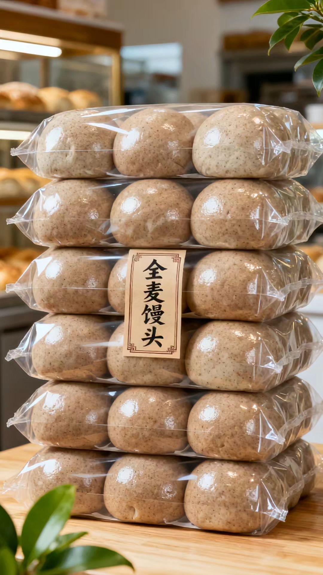 全麦馒头。拒绝额外加糖!纯手工荞麦馒头,麦香直抵味蕾,饱腹又低负担! #全麦馒头#馒头#纯手工制作美食#口感非常好#粗粮