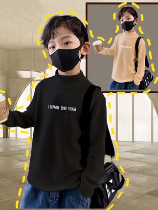 帅气男童秋冬百搭单穿打底德绒柔软舒适上衣#高品质童装 #童装推荐 #童装童品 #男童打底衫 #男童内搭