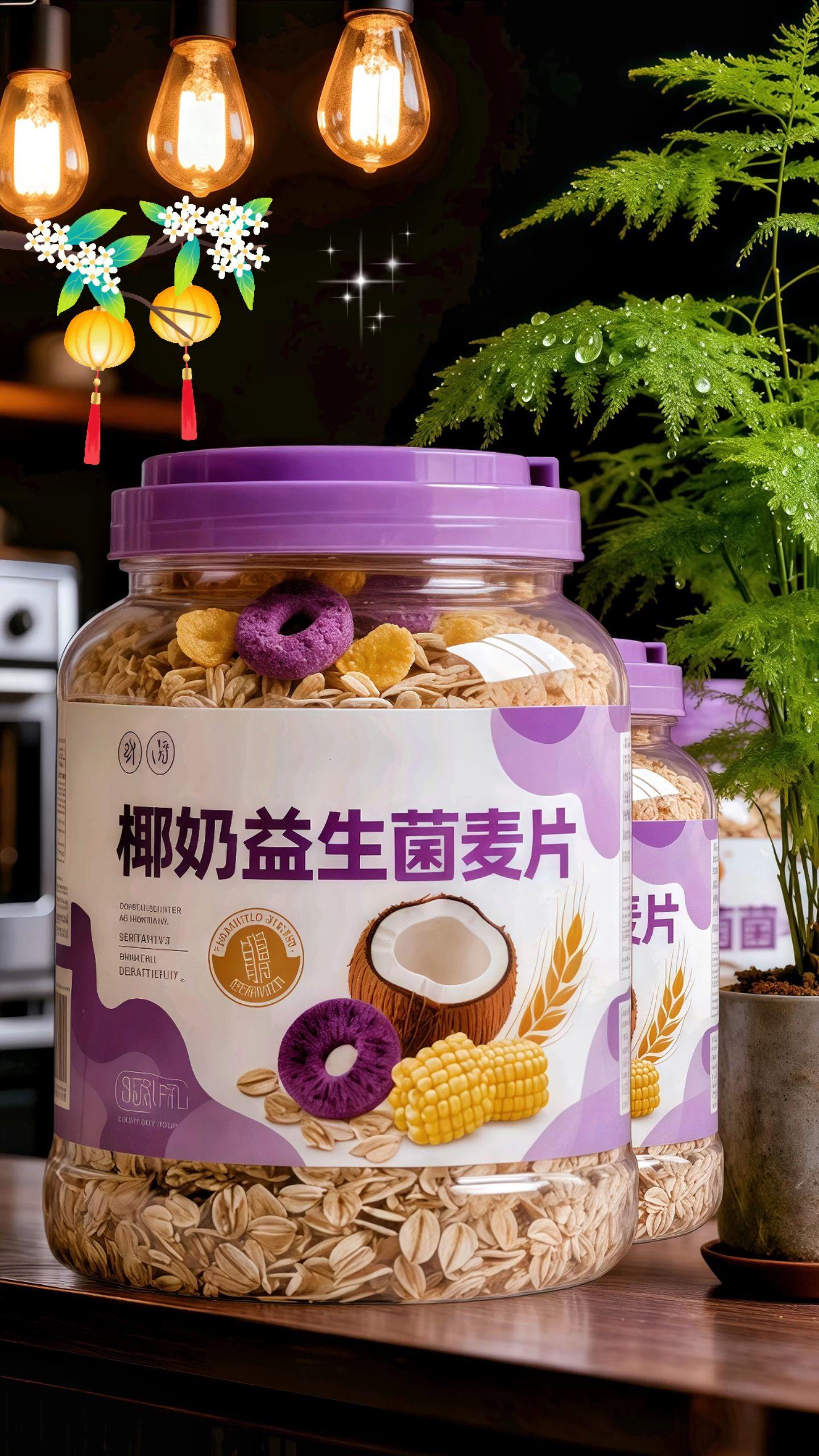 椰奶益生菌燕麦片。一罐1008克大容量,装满了阳光燕麦与缤纷谷物的诚意。浅米色的燕麦片里,藏着南瓜、紫薯等彩色谷物,每一口都是自然香甜。特别添加益生菌,搭配浓郁椰奶风味,不仅口感层次丰富,更能呵护你的肠胃健康。 无论是匆忙的清晨,还是悠闲的午后,只需几分钟,就能为自己冲泡一杯营养满分的早餐。#强烈推荐 #无添加剂 #抖音推荐好物 #低热量 #营养健康