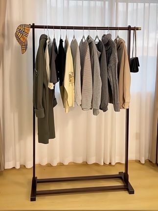 #卧室落地立式挂衣架  #新款衣帽架  #简易挂衣置物架  #床尾放衣服神器  #大容量多功能衣帽架