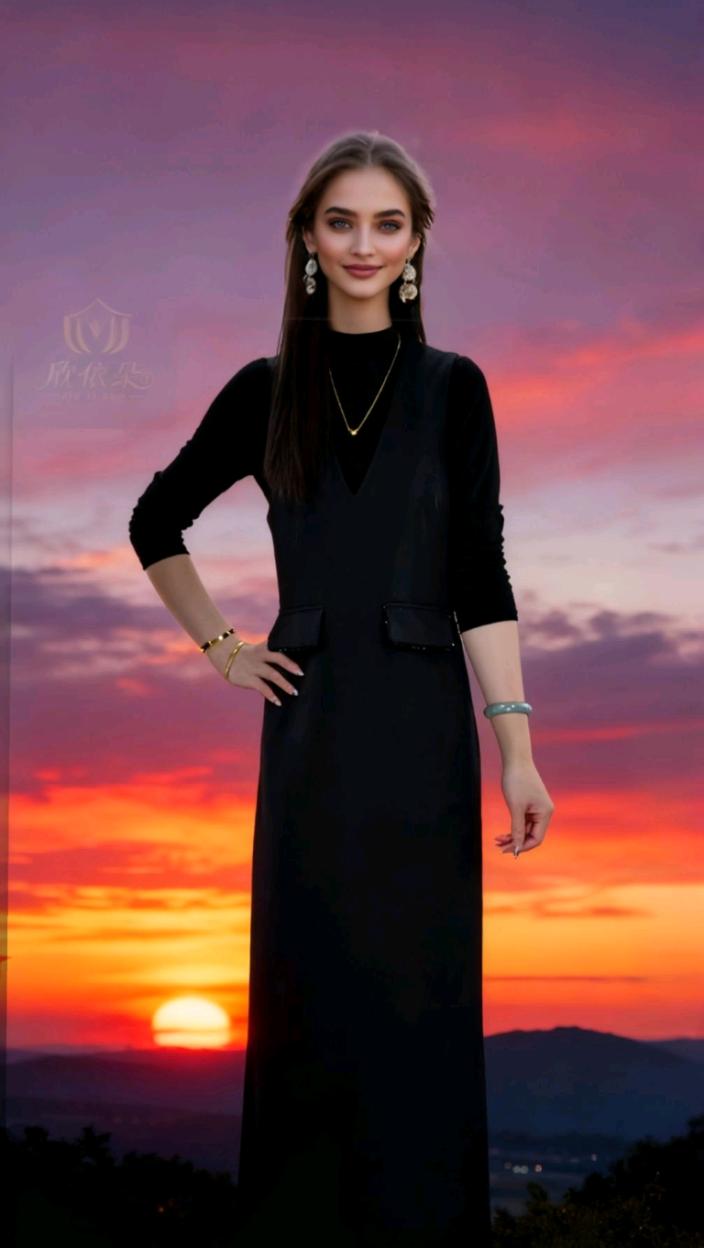 #休闲穿搭 #新款连衣裙 #优雅气质 #时尚休闲女装 2024秋季新款时髦洋气中长款显瘦半高领打底衫背心裙两件套套装】