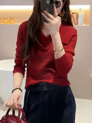 韩系高级感穿搭套装娃娃领设计感绝美针织衫阔腿牛仔裤减龄两件套#懒人必备 #爆款热卖中 #好看的衣服都在这里