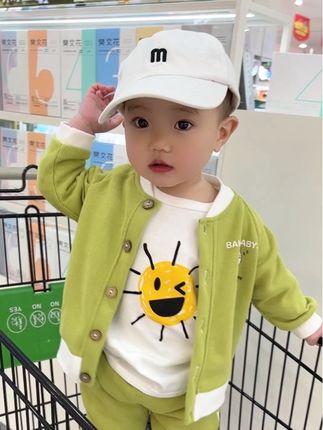 立秋了,终于给宝宝找到了适合秋天穿的外出三件套,棉料柔软舒适透气!#萌娃穿搭 #宝宝穿搭 #秋季穿搭 #童装 #潮童必备