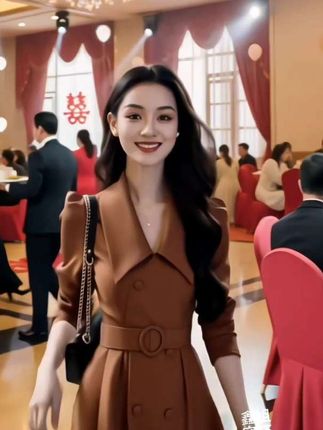 这款连衣裙礼服也太洋气了吧,颜色喜庆而不张扬,无论是参加婚宴,聚会,逛街或者其他场合都适合。冷的时候搭配个外套也时尚。#喜婆婆婚宴礼服#喜妈妈婚宴装#连衣裙礼服