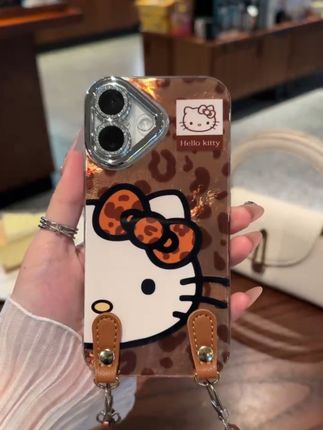 豹纹与KT猫的邂逅,复古与萌趣的碰撞✨,为手机穿上时尚外衣📱。 #好物推荐 #手机壳高级感带挂链