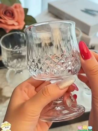 【6只装大号】ins风加厚透明白酒被红酒杯高脚杯洋酒杯鸡尾酒玻璃杯#加厚透明高脚杯 #红酒玻璃高脚杯