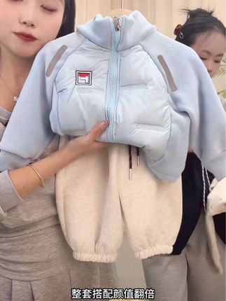 【加绒加厚】儿童韩系刺绣卫裤秋冬男女宝新款收口裤洋气潮 #儿童卫裤 #卫裤 #童裤 #百搭裤子 #加绒加厚裤子