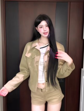 忘记贴睫毛啦 #夹克#扭一扭#早秋穿搭