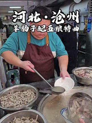 来沧州吃羊肠子。 #更好的节日更好特曲 #五粮特曲更好的特曲 #沧州美食 #羊肠子