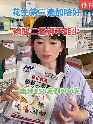 花生第三遍加啥好,磷酸二氢钾少不了,一亩地加150-200克。#三农种植 #磷酸二氢钾 #三农 #抖音助农 #农业种植 @DOU+小助手 @DOU+上热门