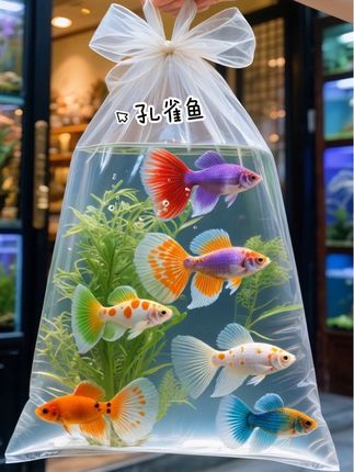 精品孔雀鱼 水族箱精灵孔雀鱼!小巧灵动,艳尾如流动彩绸,温和好混养,不管新手老手,养几条就把鱼缸变活力小世界!#孔雀鱼#观赏鱼养殖#观赏鱼推荐#鱼缸里的大自然#养鱼日记 (图片仅供参考,请以实物为准)