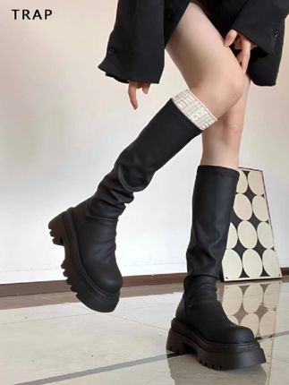 #长筒靴#厚底长筒靴#长筒堆堆靴#长筒靴女#厚底长筒靴女