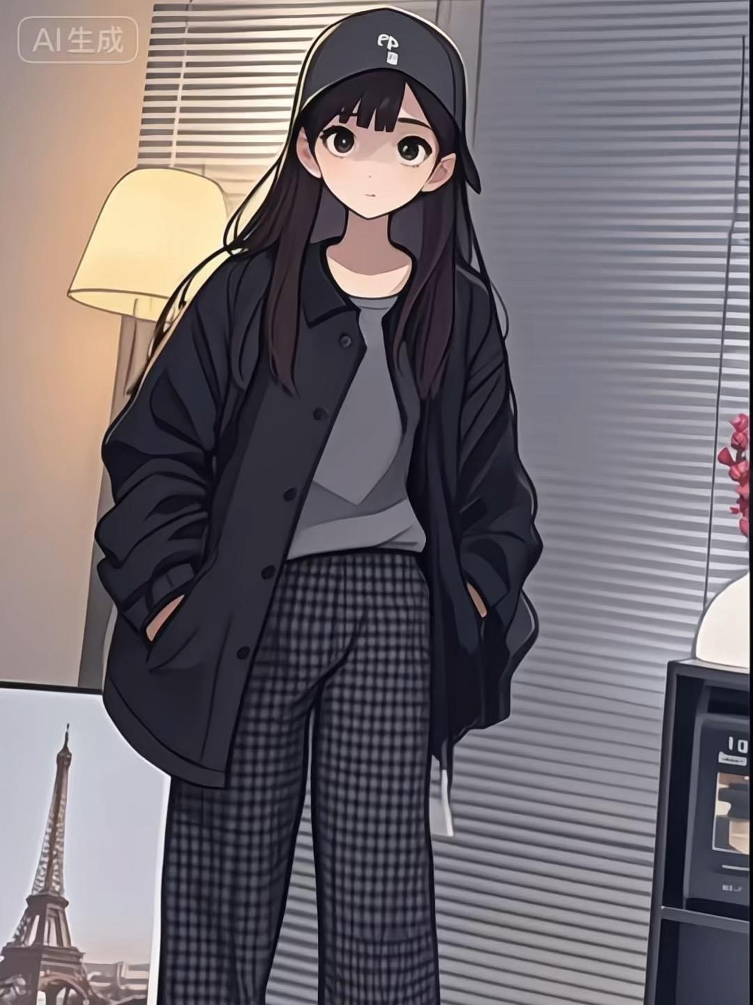 #格子裤 #显瘦裤子 #韩系穿搭 #直筒休闲裤 #谁穿谁好看系列