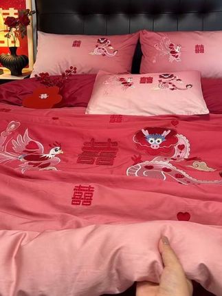 #婚品四件套 #结婚喜被四件套 #婚庆用品 #床上四件套 #备婚日常