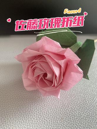 母亲节~把爱折进花里,送给妈妈一朵永不凋零的玫瑰花吧! 愿每一位母亲都是一朵永不凋零的花,永远健康美丽!#真实生活分享计划 #手工折纸 #折纸教程 #玫瑰花折纸 #母亲节