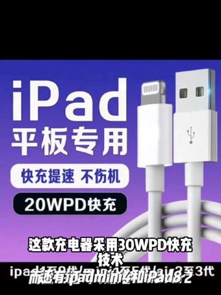 适用苹果iPad9充电器30WPD快充10.2原装平板ipad 5 6 7 8充电iPa8