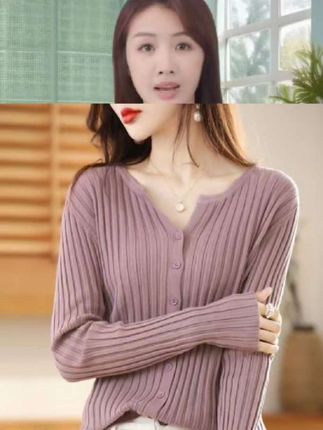 竖条纹针织衫2025新款开衫外套减龄显瘦百搭毛衣女针织打底衫上衣#条纹针织衫 #条纹针织衫女 #针织打底衫 #针织打底衫毛衣 #针织衫穿搭