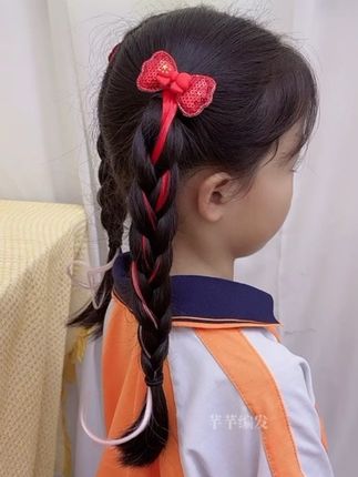#马尾辫 #编发教程 #儿童编发 #小女孩扎辫子皮筋 #儿童发饰