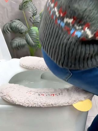 冬季加厚马桶坐垫家用厕所秋冬马桶垫四季通用粘贴式抗菌坐便垫#马桶垫#坐便垫