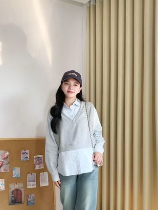 费雪孕妇卫衣春秋2025新款秋季宽松遮肚长袖衬衫不显怀假两件上衣#孕期穿搭#宽松遮肚 #长袖衬衫