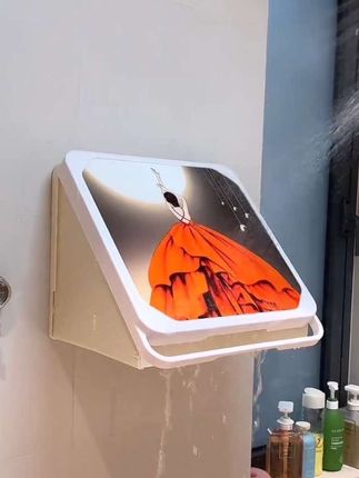 自从有了这个壁画收纳箱,我洗澡时的衣服再也没被淋湿过,真是美观又实用!#壁画收纳箱#免打孔#家居生活