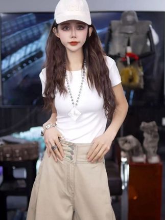 星宝定制口碑必备 韩大东门新款百搭纯色短袖T恤1112#好看的衣服都在这里#夏天该有的样子#短袖t恤#夏季穿搭#显瘦穿搭