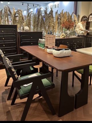 法式中古风实木餐桌#实木餐桌餐椅