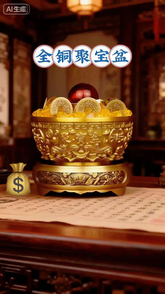 #聚宝盆#全铜聚宝盆摆件 #聚宝盆摆件#居家摆件