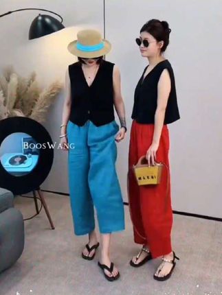 这条裤子真的太舒服了!它是那种很宽松的版型,上身之后特别藏肉,而且它还是亚麻面料的,非常的透气,夏天穿也不会闷热。喜欢这种休闲风格的姐妹们可以试一下,性价比超高。#阔腿裤#八分亚麻裤#亚麻女裤 #宽松版型