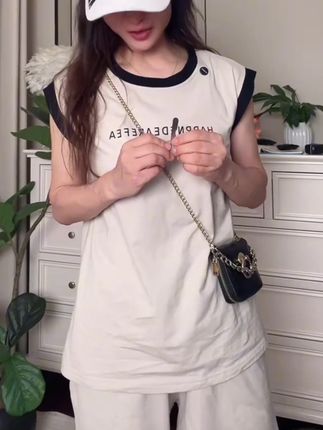 浪莎睡衣女夏季带胸垫背心无袖短裤2025新款可外穿大码家居服套装#家居服 #睡衣