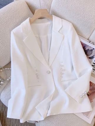 25368提花刺绣长袖小西服女2025大码女装秋季新款轻奢西装外套女#休闲减龄穿搭 #舒适百搭 #热卖中的爆款