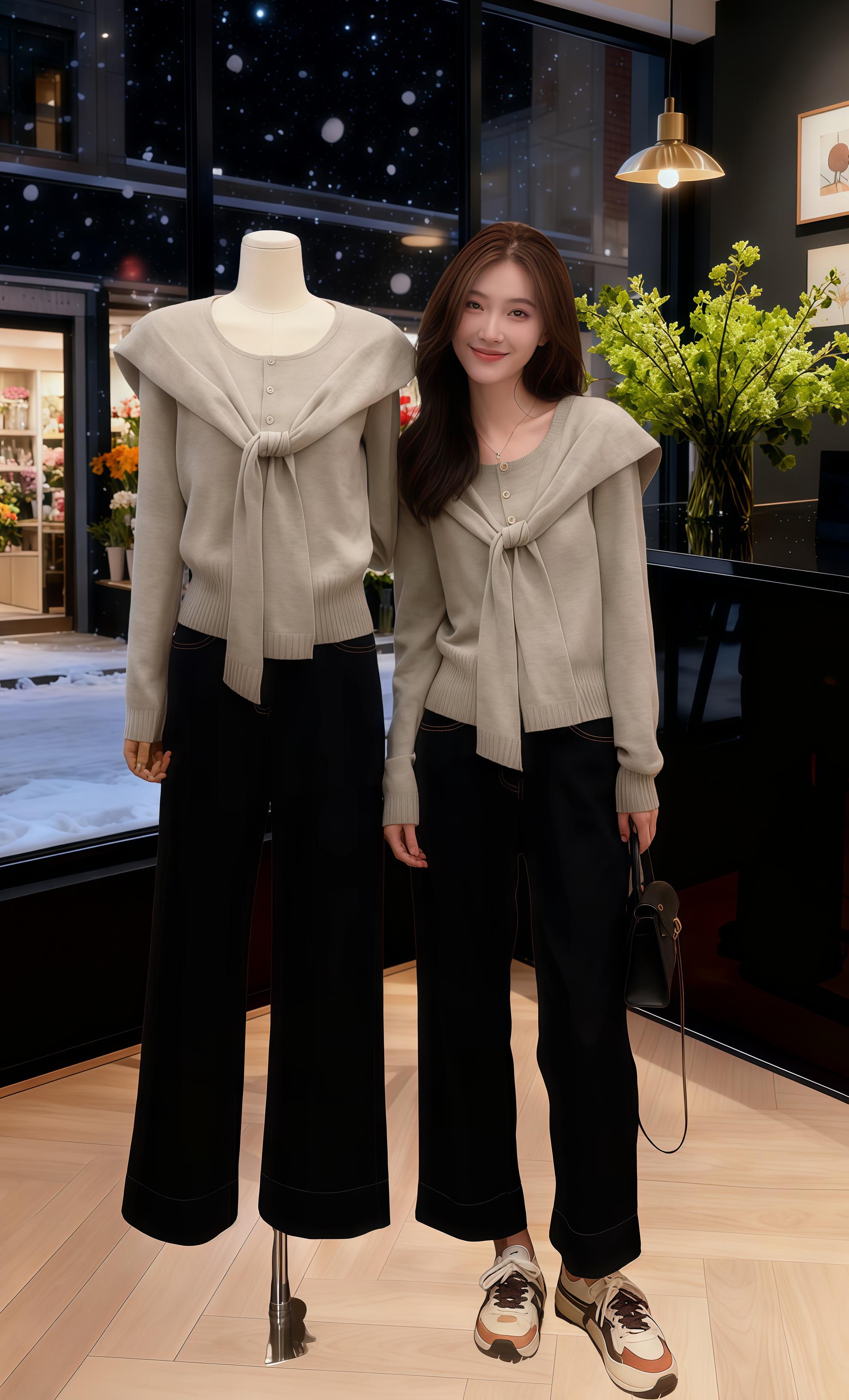 #穿搭 #轻松摆脱路人感的韩系穿搭 #秋款毛衣多种穿搭风格和技巧 #你缺的不是衣服而是穿搭技巧 #小个子女生秋冬就这样穿