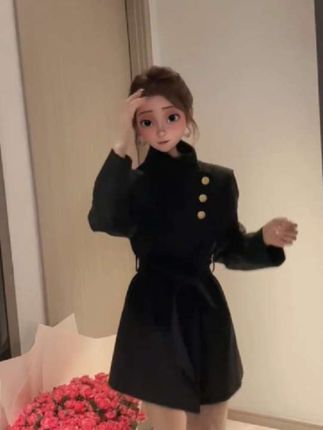 #韩版大衣 #大衣外套 #收腰显瘦 #大衣