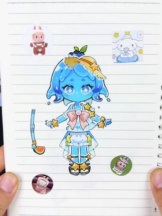 24张山海经新角色换装贴纸,卡通图案丰富,都是模切好的,还可以玩换装,快来一起玩吧#山海经 #贴纸 #换装贴纸