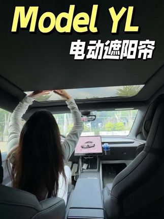 特斯拉YL的电动遮阳帘装上了 孩子们可以安心在车里睡觉了💤#特斯拉YL #ModelYL #Modelyl电动遮阳帘 #电动遮阳帘