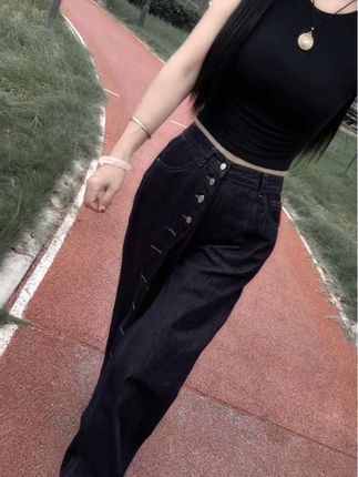 #阔腿裤#直筒裤#辣妹风#打底#秋季新款穿搭