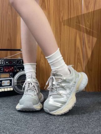 F21灰色老爹鞋女2025新款秋季软厚底增高原创设计夏季休闲运动鞋#潮鞋推荐好看不贵 #跑步鞋 #运动鞋 #好穿不累脚 #美鞋穿搭