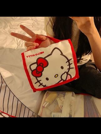kitty猫化妆包女日系办公多功能四合一便携旅行洗漱折叠收纳包#好物推荐#推荐好物#好物种草#种草好物#好物测评