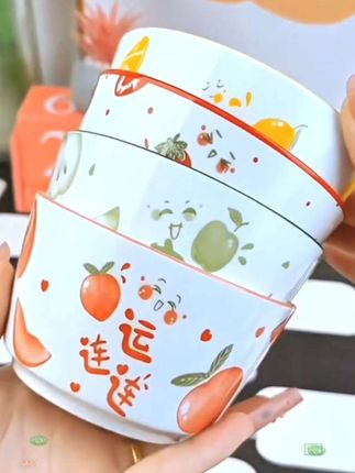 超可爱水果碗,让吃饭都变成一种享受!🥰運連連的祝福,太治愈了~ #餐具种草 #治愈系好物