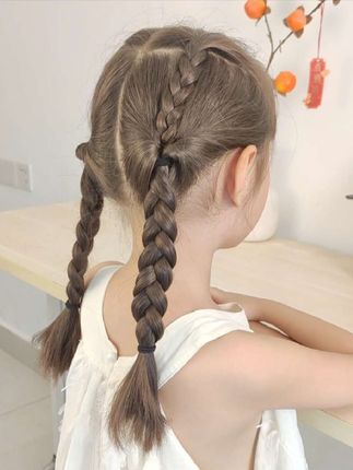 给女儿编发就用这种黑色不伤发小皮筋 #儿童编发#编发教程#儿童发圈发绳#黑色不伤发小皮筋