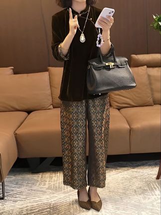 #春秋穿搭 #复古盘扣套装 #时尚气质穿搭 #高级感穿搭