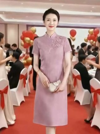 #新中式婚宴礼服#喜妈妈喜婆婆礼服#时尚连衣裙 #高贵优雅 #气质穿搭