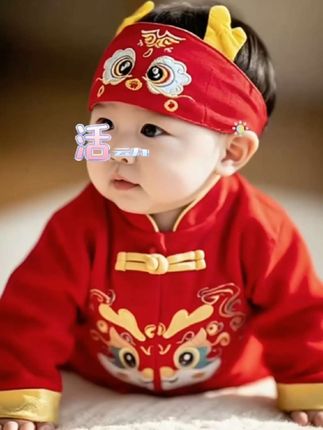 宝宝穿上国风唐装,喜庆又可爱,抓周仪式必备!婴幼儿秋冬连体衣,保暖又时尚。#宝宝周岁服 #国风萌娃#宝宝抓周服 #国风套装