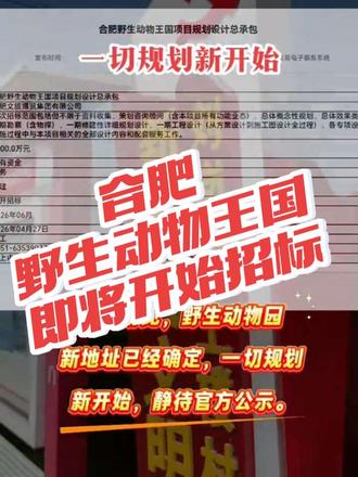 合肥野生动物王国即将开始招标啦#合肥野生动物王国 #合肥动物园地址 #大崔来啦